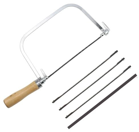 Coping Saw and Assorted Blade Set - Woodworking Hand Saw with Blades for Fine Cuts Wood Color 30 x 12cm - DIY Crafts Coping Saw Tool