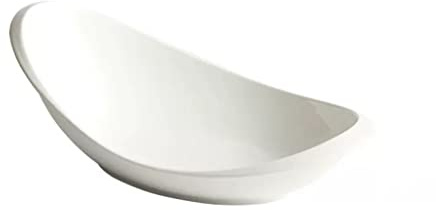 Ensaladera Tazón de fuente for verduras, ensaladera ovalada blanca for el hogar, plato creativo for restaurante de Hotel, juego de dos piezas Frutero(S)