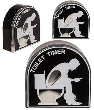 Timer per WC a clessidra da 5 minuti, orologio da bagno, gadget, regalo da uomo