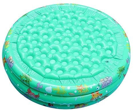ibasenice 1 Pièce Pataugeoire Gonflable pour Garçon Fille Piscine à Eau pour Garçon Fille avec Matelas de Bain Capacité Extra Large pour Jeux Été Vert