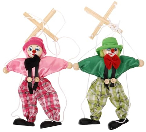 ibasenice Holz Marionetten Puppen Für Kinder Mit Zugschnur Bunte Piraten Marionette Interaktives Holzspielzeug Zur Von Kreativität Und Fingerfertigkeit 2 Stück Für Indoor Spielspaß