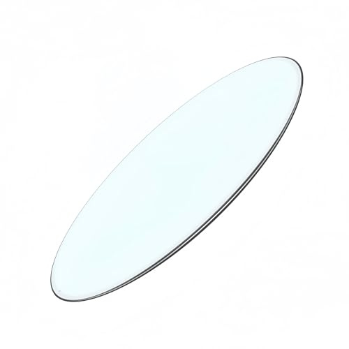 JUFU Glasplatte Rund Ø 45cm für Kaminofen, Tischplatte mit 6mm gehärtetes ESG Sicherheitsglas für Tisch & Kamin,transparent