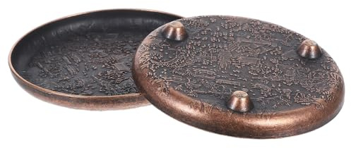 OSALADI Untersetzer mit Glatten Kanten 2 Stück Kupfer Retro aus Metall Elegante und Praktische Tischunterlagen für Tee und Kaffeetassen Zuhause und Teehaus