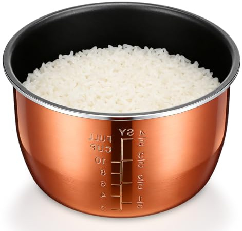 Sewroro Pentola a pressione elettrica da 5 l, pentola interna antiaderente, per cuociriso, resistente alle alte temperature, inserto universale interno per zuppa di riso e stufato