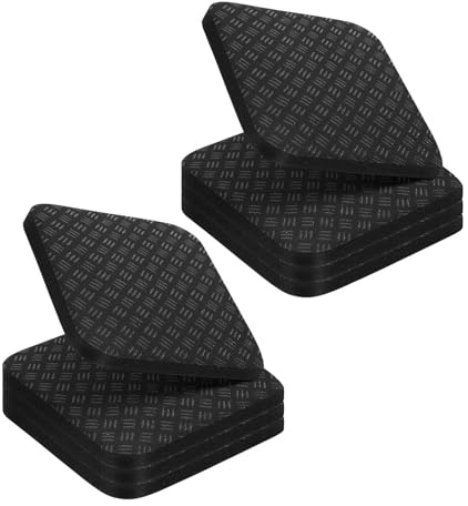 YARNOW 8pcs Anti Vibration Treadmill Mats Pads, Double-sided Non-slip Silicone Exercise Equipment Mats 10x10x0.5cm for Home Workout, Noise Reduction Floor Protector for Carpets and Hard