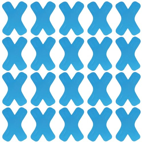 Cintas Kinesiológicas, Cinta Kinesiológica, Cintas Adhesivas Médicas, Cinta Kinesiológica, 20 Unidades En Forma De X Precortadas Para Tobillo, Resistentes Al Agua, Elásticas, Fisioterapia, Color Azul