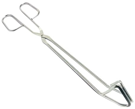 Kaminofen Robuste, hohle Grillzange mit Clip, Grillzubehör aus Edelstahl