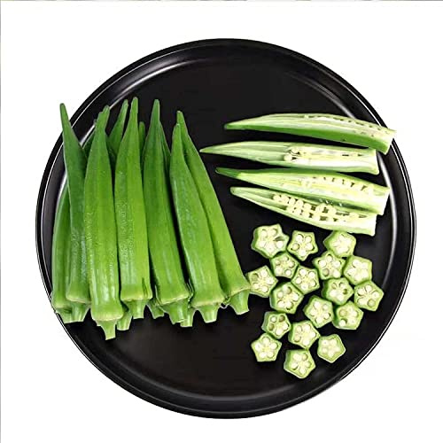FStening 100 Pezzi Semi Di Okra Verdi Bellissimi E Attraenti Creano Un Paesaggio Artistico Unico Verdure Essenziali Per Intrattenere Gli Ospiti