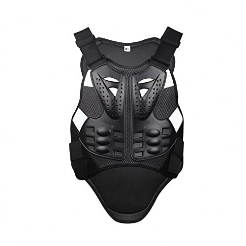 MAOTN Herren Motorrad rüstung rückenschutz, schutzweste brustschutz,MTB Motorcross Enduro Racing Brust rücken ​beschützer gearoutdoor ski, rollschuhlaufen,Protektoren Weste,Black,XL