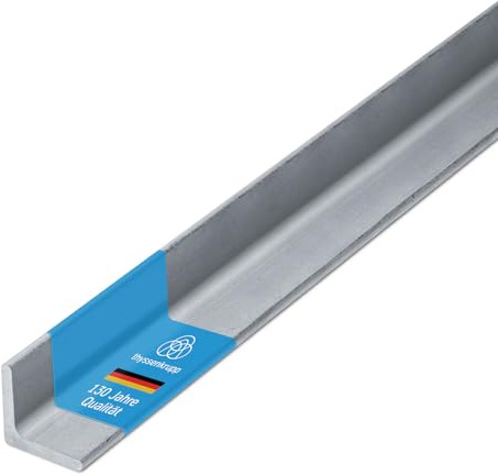 thyssenkrupp Edelstahlprofil 30x3mm, 1500mm – Winkel V2A 1.4301 – Edelstahl Winkelprofil für Konstruktion & Montage – L-Profil Edelstahl