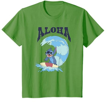 Disney Lilo & Stitch Surfer Aloha Big Wave Portrait T-Shirt