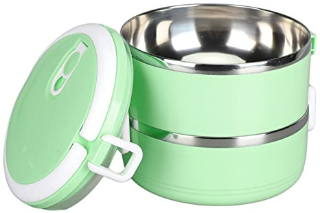 Térmica, Caja Aislada Apilable para Alimentos Calientes, Termo para Alimentos Calientes Redonda de Acero Inoxidable 304 Contenedores de Alimentos Sellados para Oficina, Hogar, Escuela, Viaje, Almuerzo