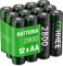OOHHEE Batterie AA Ricaricabili 12 Pezzi, 1200 Tech aa Batterie, Ni-MH 2800mAh HR06 Batteria, Bassa autoscarica 1.2V AA Batteria, con 3 x Scatole di Protezione Batteria