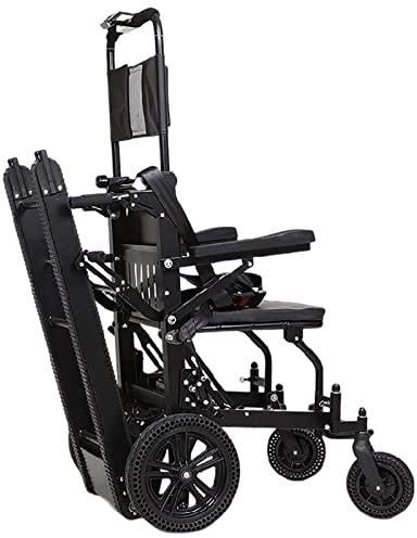 HLGKBY Elektrischer Treppensteigrollstuhl, 250 W älterer elektrischer Rollstuhl-Treppenlift, Faltbarer Treppenstuhllift, Leichter mobiler Treppensteiger-Rollstuhl für ältere behinderte Patienten