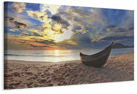 murando - Akustikbild Strand Meer Bilder Akustikschaum Hochleistungsschallabsorber Schallschutz Leinwand 1 tlg Wandbild Raumakustik Schalldämmung Landschaft c-B-0379-b-a