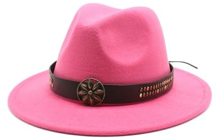 Fengyan Chapeaux Chapeau de coupe de style britannique, chapeau de jazz nouveau, chapeau tibétain à grande aile de printemps et d'automne, chapeau en feutre de salon de tir de mariage ( Couleur :