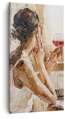 ARTTOR Bilder auf Leinwand 55x100 cm Wandbild Küche Menschen - 6226 | Vertikal Groß Wanddekoration Wohnzimmer Schlafzimmer Wandkunst Wanddeko Wand Kunstdruck Küche Wall Decor ARTTOR