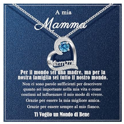 VGWON Regalo Mamma, Regalo Mamma Compleanno, Collana Donna per Madre, Festa Della Madre Idee Regali, Gioielli per Natale per Donna 391