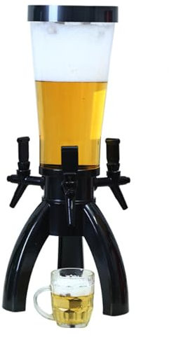 Dispensador de torre de cerveza, Dispensador de torre de cerveza, torre de cerveza de mesa de 3 litros, dispensador de torre de bebidas con licor de cerveza con alcohol, fiestas de bebidas frías y cal