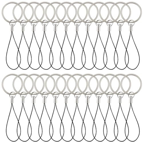 GORGECRAFT 60 Correa de Nailon para Teléfono de 80mm Llavero de Teléfono Cuerdas de Anillo Dividido Cordones Cortos para Muñeca Funda Antipérdida para Teléfono Móvil Correas de Cadena para Teléfono
