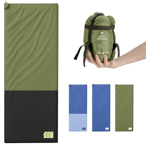 TANSTRIDER Leichter Schlafsack für warmes Wetter für Erwachsene und Jugendliche, Sommer, tragbar, wasserdicht, kompakt, Ultraleicht, mit Kompressionssack, Outdoor-Camping, Rucksackreisen und Wandern