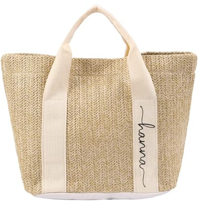 Wamantic Bolsa Playa Mujer Personalizada con Nombre - Bolso y Capazo Playa Impermeable, Bolsas de Playa Grandes y Reutilizables, Bolsa Playa Mujer para Viajes y Piscina