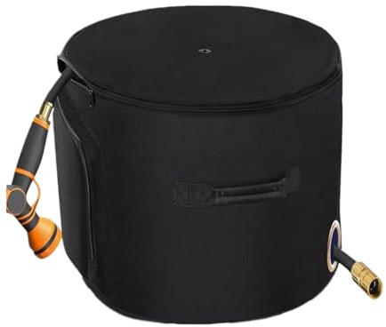 Garden Hose Holder Pot | Hose Storage Bucket for Outside | with Drain Holes, Lightweight Tool Organizer Container Gardening Supplies for Outdoor RV Deck