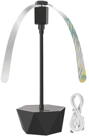 Repelente de moscas para mesa, patio y restaurante, repelente de moscas portátil, ventilador antimoscas para espantar moscas (2, carga USB)