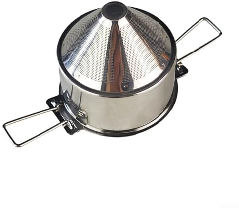 Filtro de café plegable de doble capa reutilizable con asas hechas de acero inoxidable, adecuado para métodos de preparación por goteo y vertido, portátil y fácil de mantener