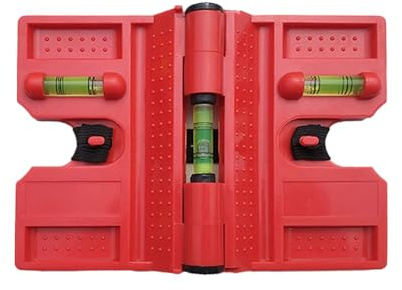 Herramienta de nivel de posición, medidor plegable magnético – nivel magnético para mangueras y postes, para carpintería, taller, hogar, renovación al aire libre, reparación fontanería construcción