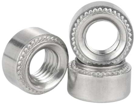 Dado autobloccante in acciaio inossidabile 304 zincato Dado a pressare M2 M2.5 M3 M4 M5 M6 M8 M10 Dado a spina Elementi di fissaggio for macchine utensili(304 Stainless Steel,M2-1 (20Pcs))