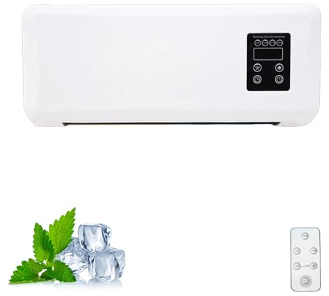 Climafy Aire Acondicionado Ventilador Pared 2 en 1 Calefacción y Refrigeración, Dispositivo Portátil de 2000 W sin Unidad Exterior, con Control Remoto para Máximo Confort