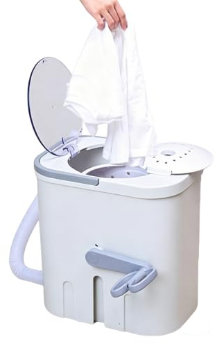 Lavatrice da campeggio da viaggio, senza elettricità | manovella, 4-6 vestiti primavera/estate o 1-2 vestiti autunno/inverno, per dormitori, appartamenti e camper