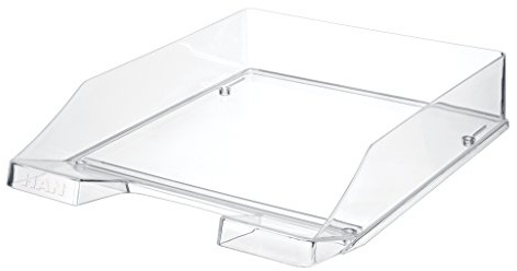 Han Klassik Briefablage A4/C4 stapelbar 6er Pack, Starke, transparente rauchtopas, 18er Pack | glasklar, 18