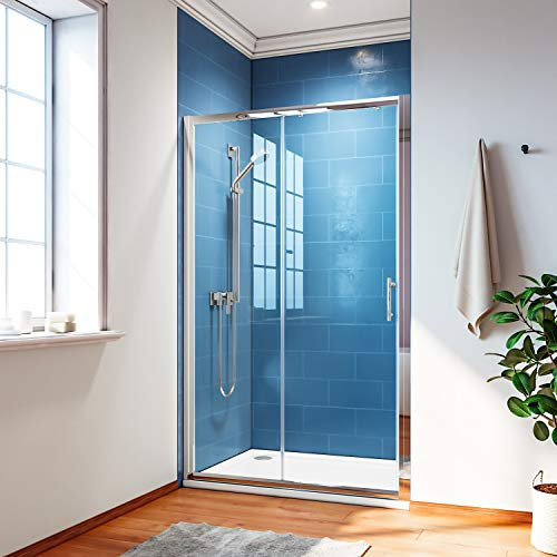 ELEGANT 1000mm Sliding Shower Door Enclosure Reversible 6mm Glass Shower Screen Bathroom Shower Cubicle