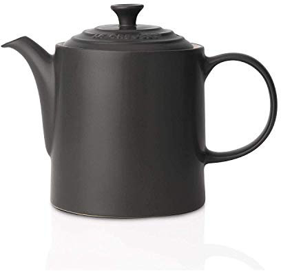 Le Creuset Hohe Kanne aus Steinzeug 1,3 Liter, Steinzeug, Schwarz, 70703130000000