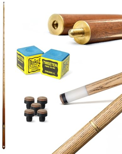 Store HD 2-teiliger Billard Queue aus edlem Holz - 147 cm Langer Billiard Queue für Erwachsene - Hochwertiger Zweiteiliger Billard Kö für Pool, Snooker und Carambolage (1)