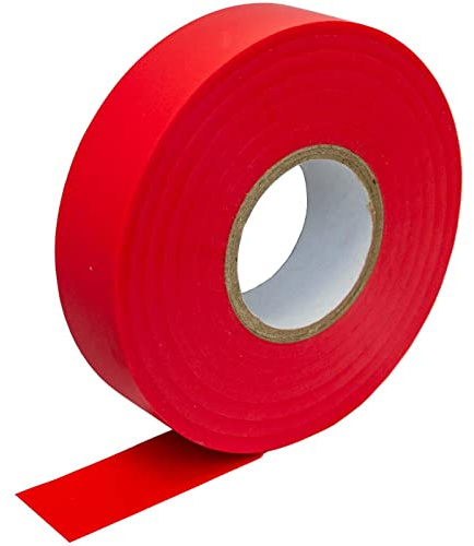 Lumonic 5 Rollen PVC Isolierband 19mm x 33m Klebeband rot Isoband I Geeignet für Elektriker und Bastler I Isolierklebeband in verschiedenen Längen und Farben