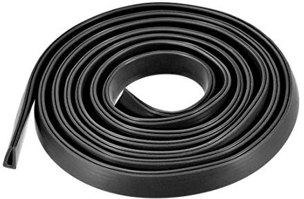 sourcing map Kantenverkleidung, U-Dichtung, Silikon, schwarz, U-Kanal-Kantenschutz, passend für 0,5–2,5 mm Kante, 1 m Länge