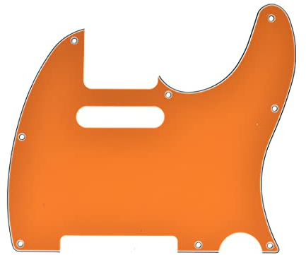 Dopro 8-Loch-Telecaster-Schlagbrett für Telecaster, geeignet für USA/Mexican Fender Telecaster, Orange, 3-lagig