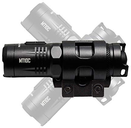 Nitecore MT10C 920 Lumen ARC Rail Tactical Helmet Light, Rechargeable and Rotary with Red Light