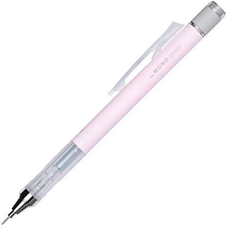 Tombow MONO graph Druckbleistift 0,5 mm, rosa marshmallow, HB, präzises Zeichnen mit 4-mm-Spitze, Schüttel-Mechanismus, inkl. nachfüllbarer Radierer [SH-MG85]