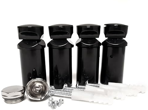 MyHomeware Drei weiße Universal-Halterungen für Heizkörper Befestigung, Handtuchheizkörper, flach oder gebogen, mit Stopfen