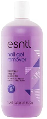 ESNTL Nail Gel Remover | Super Effective Formula | Removes All Polishes Including Gel, Acrylics, Tips, and Glues | Trusted by UK Beauty Salons (1L)