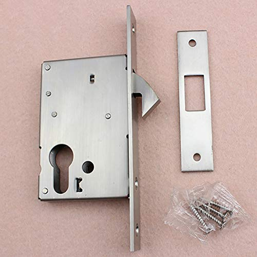Cerradura para puerta corredera de 20 mm, 30 mm, 50 mm, mango invisible, color plateado