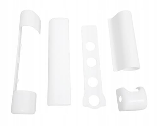 4er Set PVC Abdeckkappen für Fenster & Kunststofftür, Siegenia TITAN AF PCV (TKSL0020, TKWB0010, TKEB0020, TKEO0010, TKEU0010), Weiß
