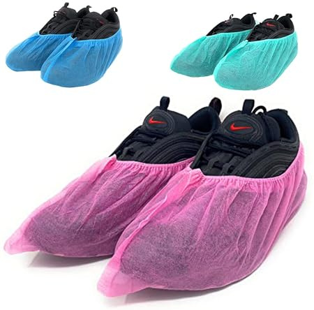 Couvre-chaussures jetables en TNT Résistants 6 g. Chaussures jetables - Équipements de Protection Individuelle - Environnements Professionnels -Quantité 100 - 1000 pièces (Rose, Quantitè 100 pcs)