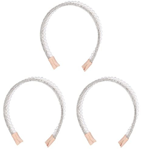 LALAFINA 3stücke Rhinestone Und Kunstperlen Haarschmuck Haarschmuck Kopfschmuck Für Partys Hochzeiten Und Besondere Anlässe Stirnband Mit Und Perlen Für Stilvolle Looks