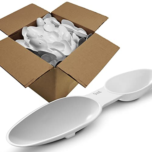 250pc Box, RE-GEN 5ml/2.5ml Double Sided Spoon Reusable Plastic Medicine Spoons