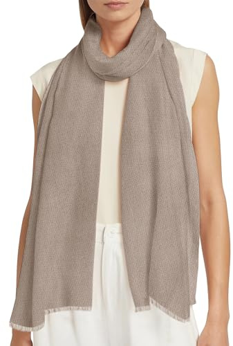 yanopurna Sommerschal Damen aus 100% Kaschmir – Handgewebter Kaschmirschal, Einfarbiges Tuch & Stola – Leichtes Halstuch für Frühling & Sommer – Unisex, Hergestellt in Nepal (68x190 cm)